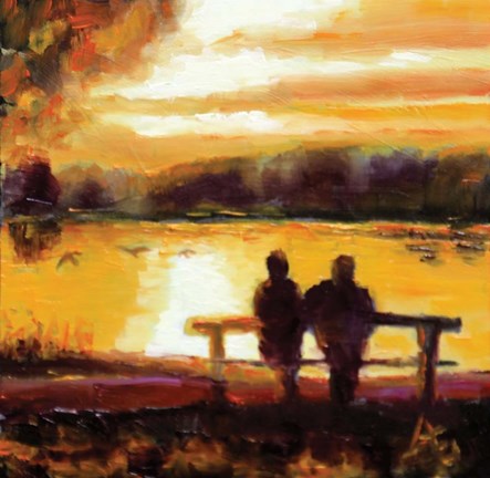 Framed Couple Sunset Print