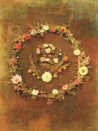 Framed Floral Wreath Print