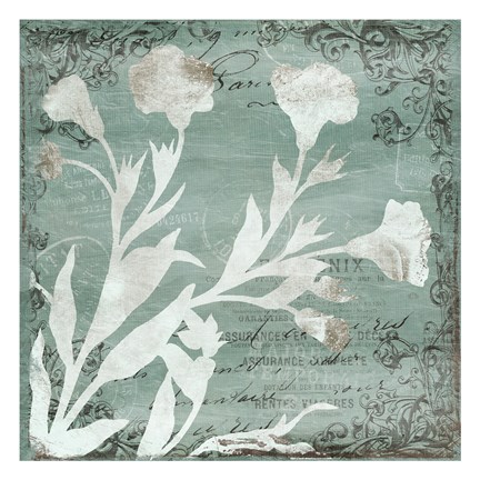 Framed Postal Floral Silo Print