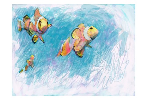 Framed Clowfish Trio Print
