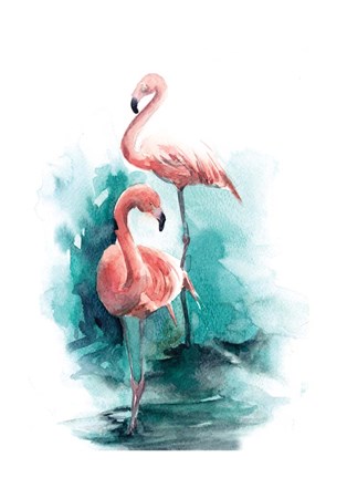 Framed Pink Flamingo Print