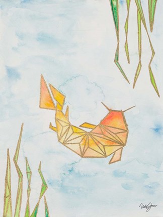Framed Origami Koi Print