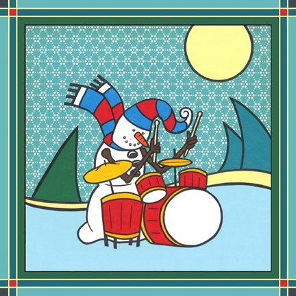 Framed Coalman The Snowman Drums 1 Print