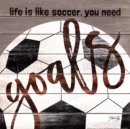 Framed Soccer Goals Print