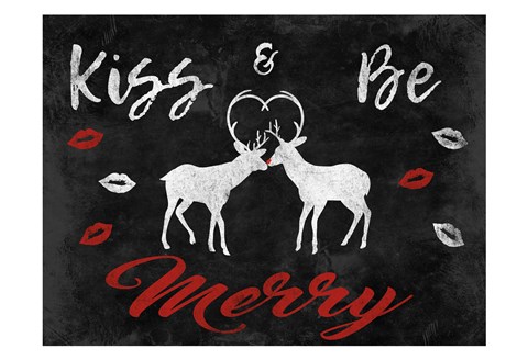 Framed Merry Kissmas Print