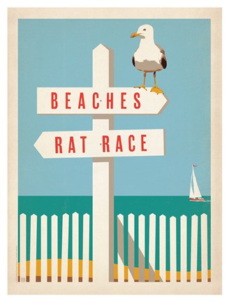Framed Beaches vs. Rat Race Print