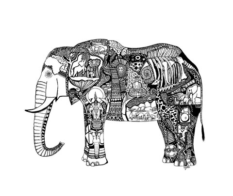Framed Goodbye Elephant Print