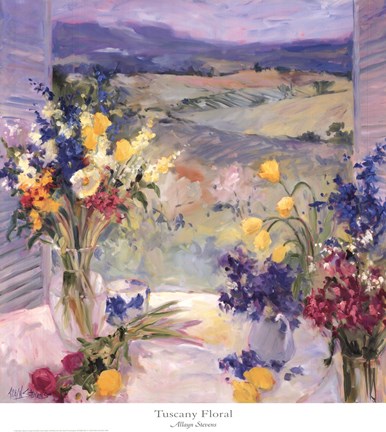 Framed Tuscany Floral Print