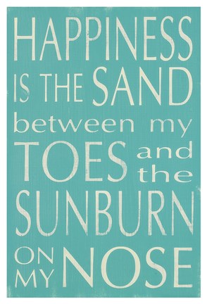 Framed Happiness Is the Sand... Print