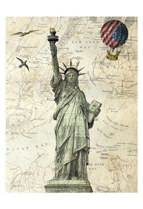 Framed Liberty Balloon Print