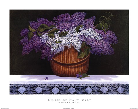 Framed Lilacs of Nantucket Print