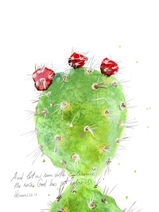 Framed Cactus Verse IV Print