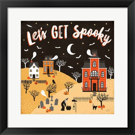 Framed Spooky Village IV Print