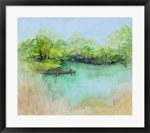 Framed Watercolor River Print