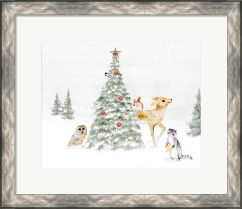 Framed Woodland Christmas II Print