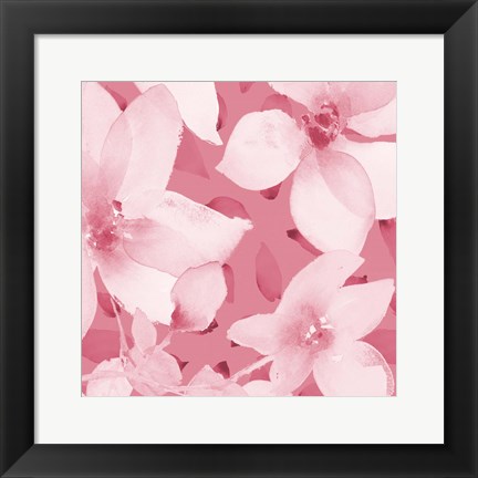 Framed Blooming Pink Whispers I Print