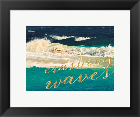 Framed High Waves II Print