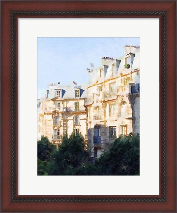 Framed Watercolor Streets of Paris III Print