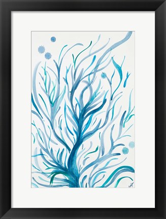 Framed Blue Dancing Tree Print