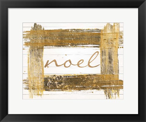Framed Gold Noel Print