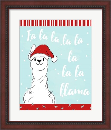 Framed Fa La Llama Print