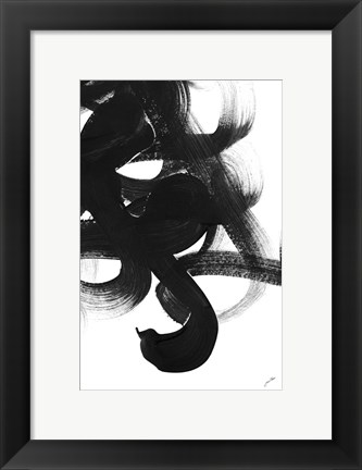 Framed Noir Strokes I Print