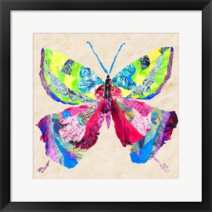 Framed Brilliant Butterfly I Print