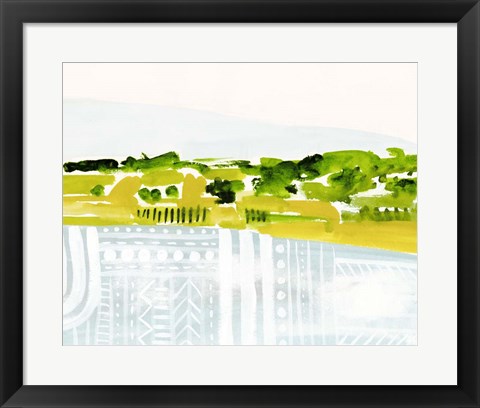 Framed Patterned Landscape I Print