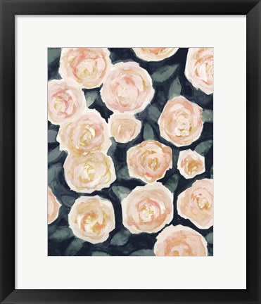 Framed Peach Petals I Print
