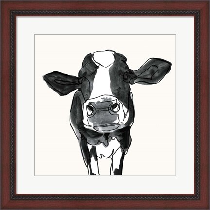 Framed Cow Contour III Print