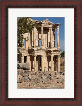 Framed Turkey, Izmir, Kusadasi, Ephesus The Library Of Ephesus Print