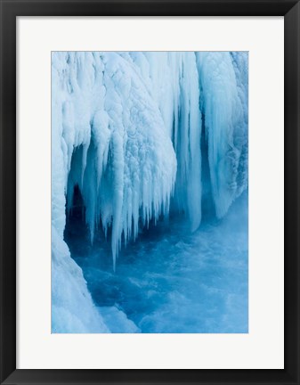 Framed Godafoss Waterfall Of Iceland During Winter Print