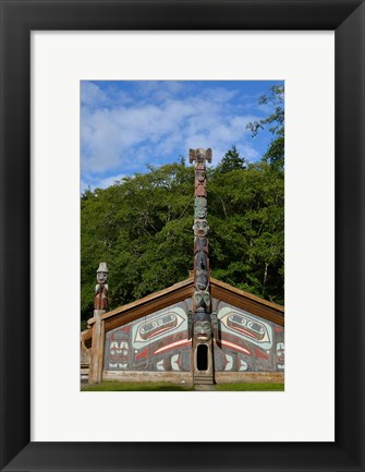 Framed Alaska, Ketchikan, Totem Bight State Historical Park Print