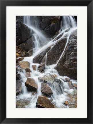 Framed Waterfall At Yosemite National Park Print
