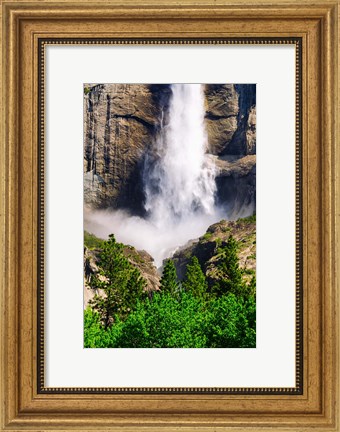 Framed Detail Of Upper Yosemite Falls Print