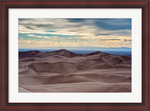 Framed Great Sand Dunes National Park And Sangre Cristo Mountains, Colorado Print