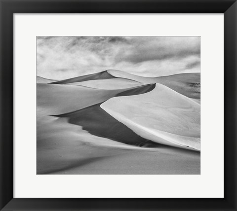 Framed Great Sand Dunes National Park (BW) Print