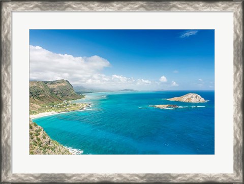 Framed North Shore From Makapu&#39;u Point, Oahu, Hawaii Print