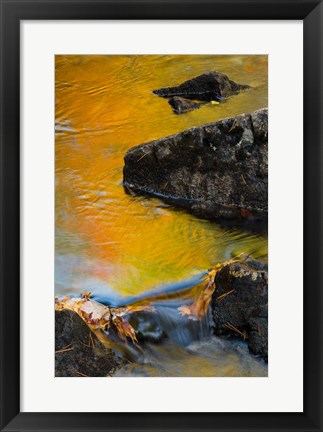Framed Abstract River, Acadia National Park, Maine Print