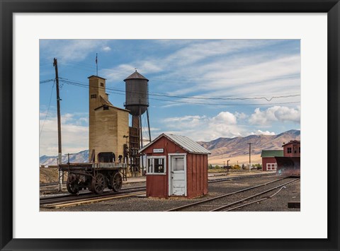 Framed Detail Of Historic Railroad Station, Nevada Print