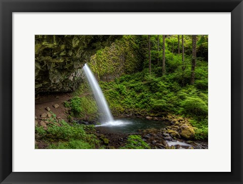 Framed Ponytail Falls, Oregon Print