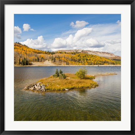 Framed Duck Fork Reservoir, Manti-La Sal National Forest, Utah Print