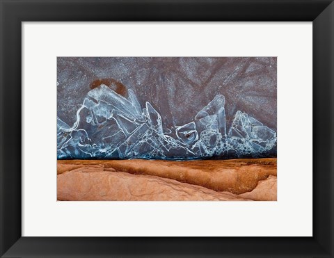 Framed Frozen Sand And Ice Patterns, Utah Print