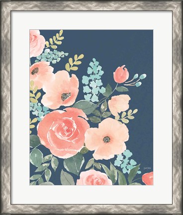 Framed Blooming Delight I Sage Print