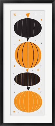 Framed Festive Fright Pumpkins Print