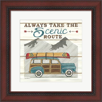 Framed Always Take the Scenic Route Print