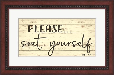Framed Please Seat Yourself Print