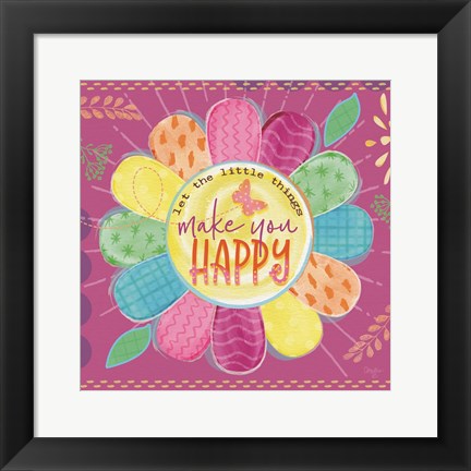 Framed Make You Happy Print