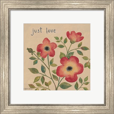 Framed Just Love Roses Print