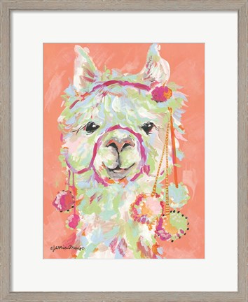 Framed Llama Love Print
